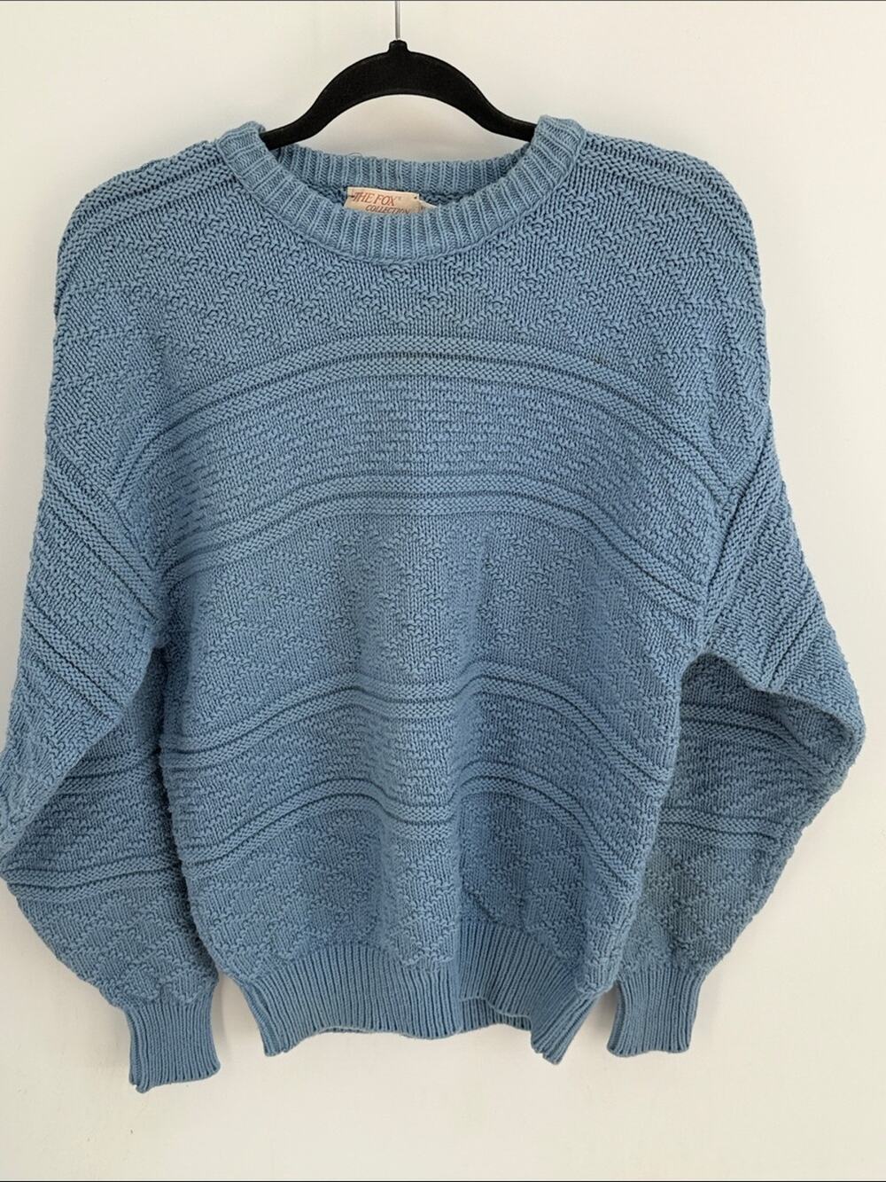 Vintage The Fox Collection 100% cotton crewneck fisherman’s sweater sz L